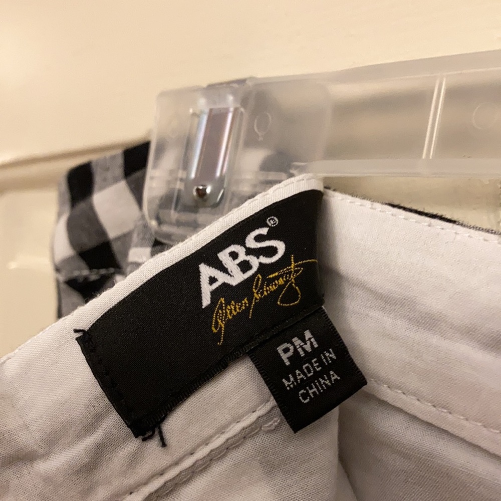 ABS Allen Schwartz Gingham Check Skirt, Size PM - Picture 4 of 6